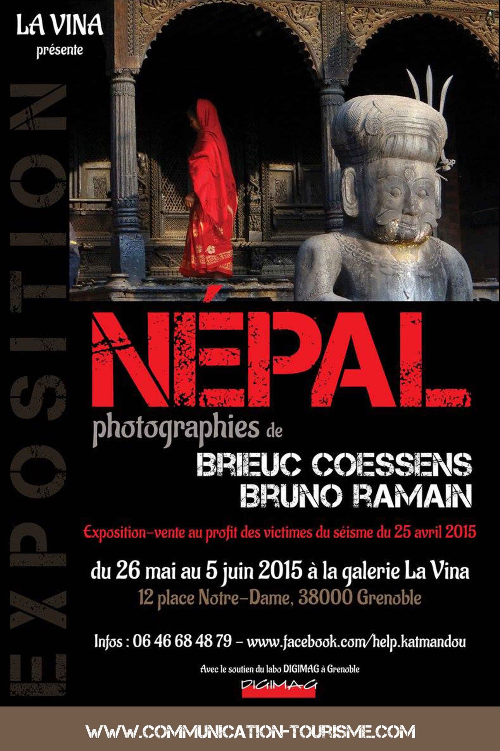 Exposition photographique Nepal Brieuc Coessens - Galerie La Vina Grenoble - 2015